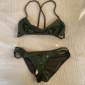 Olive Bathing Suit- Top & Bottoms